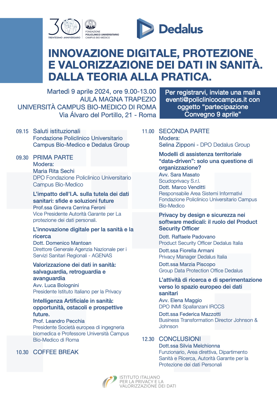 Innovazione digitale, protezione e valorizzazione dei dati in sanità. Dalla teoria alla pratica